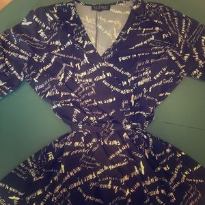 Eloquii dark blue wrap dress